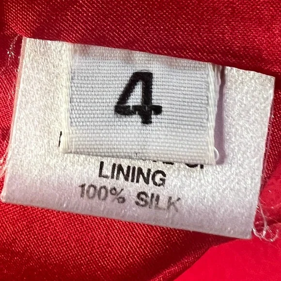 Leoffler Randall Ladder Back Wool Sheath Dress Size 4 Orange Red - Picture 6 of 7